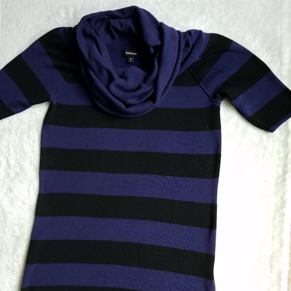 Express Short-Sleeved Cowl Neck Sweater, Size M